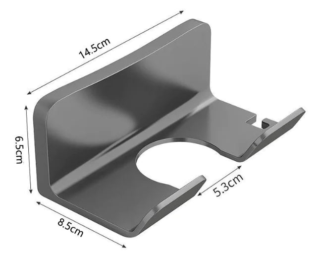 Bathroom Hair Dryer Holder - No Drill Multi-Function Rack