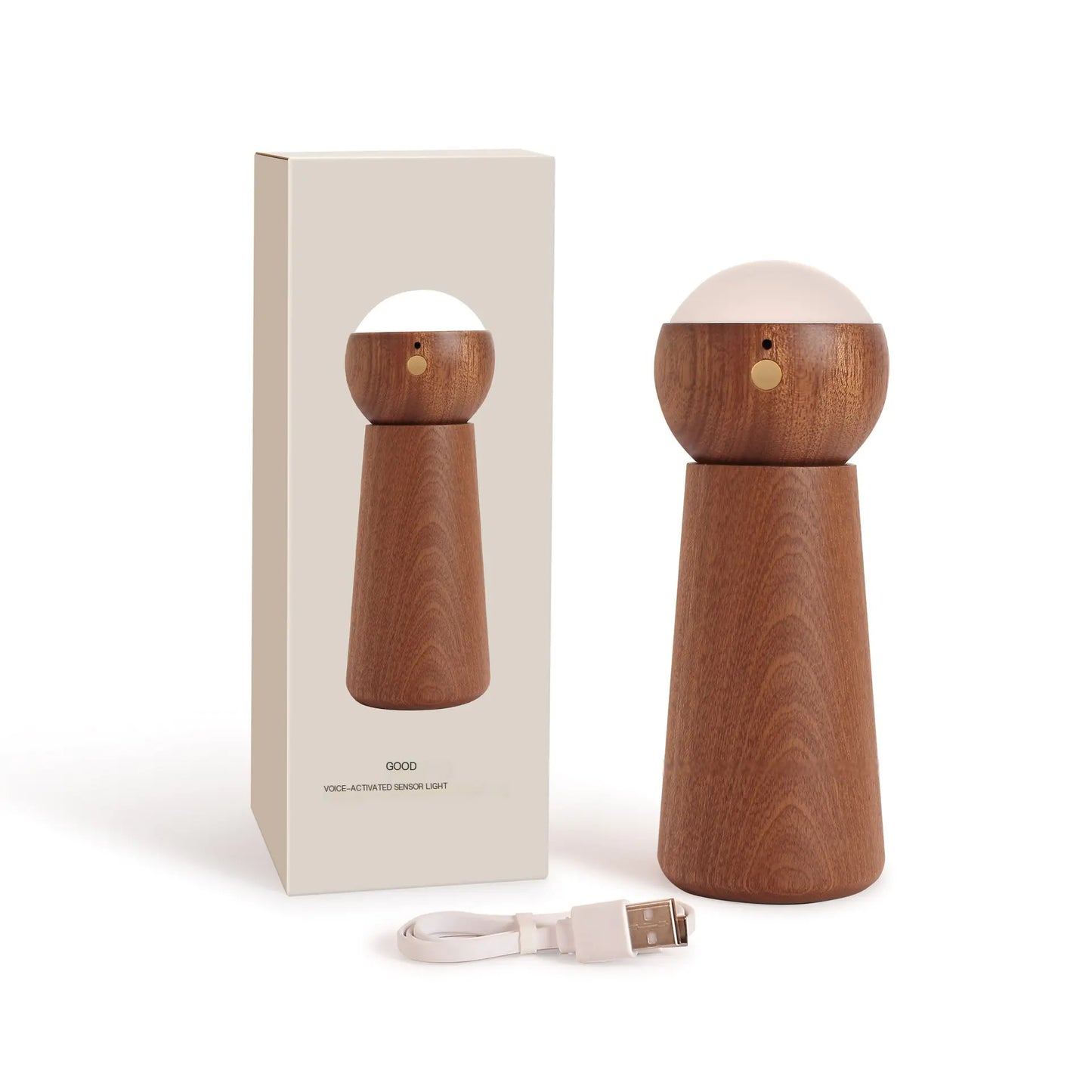 Factory Direct Voice-Controlled Smart Wooden Night Light