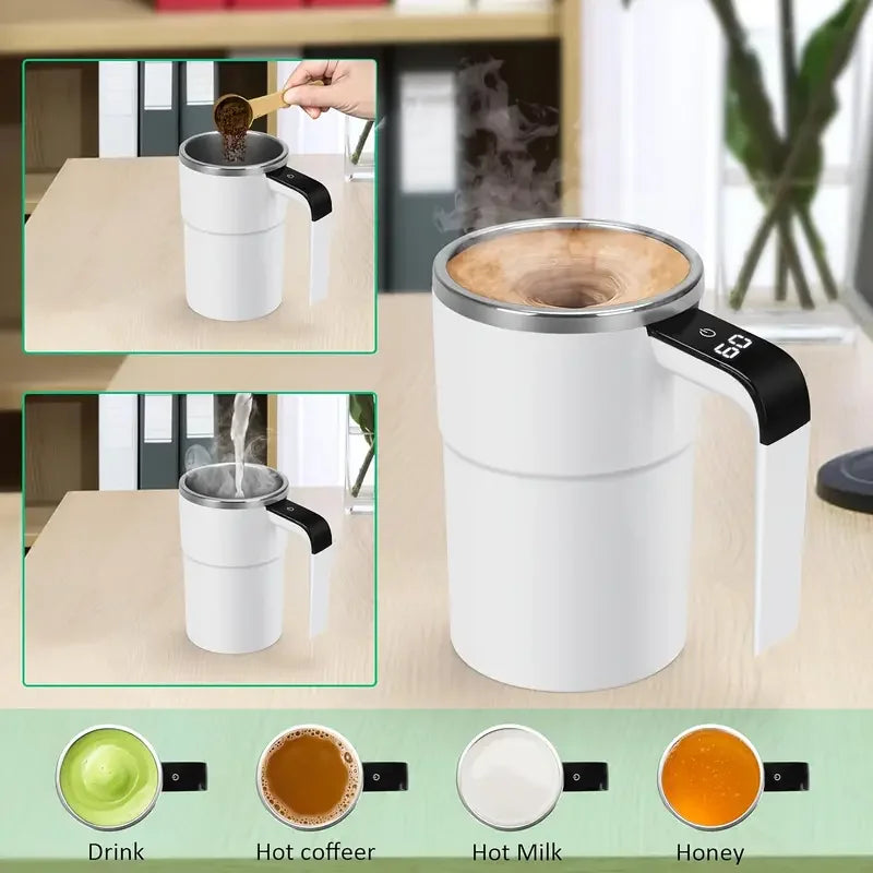 Smart Temperature Control Stirring Coffee Cup | Electronic Display | USB Charging | Magnetic Stirring Water Cup