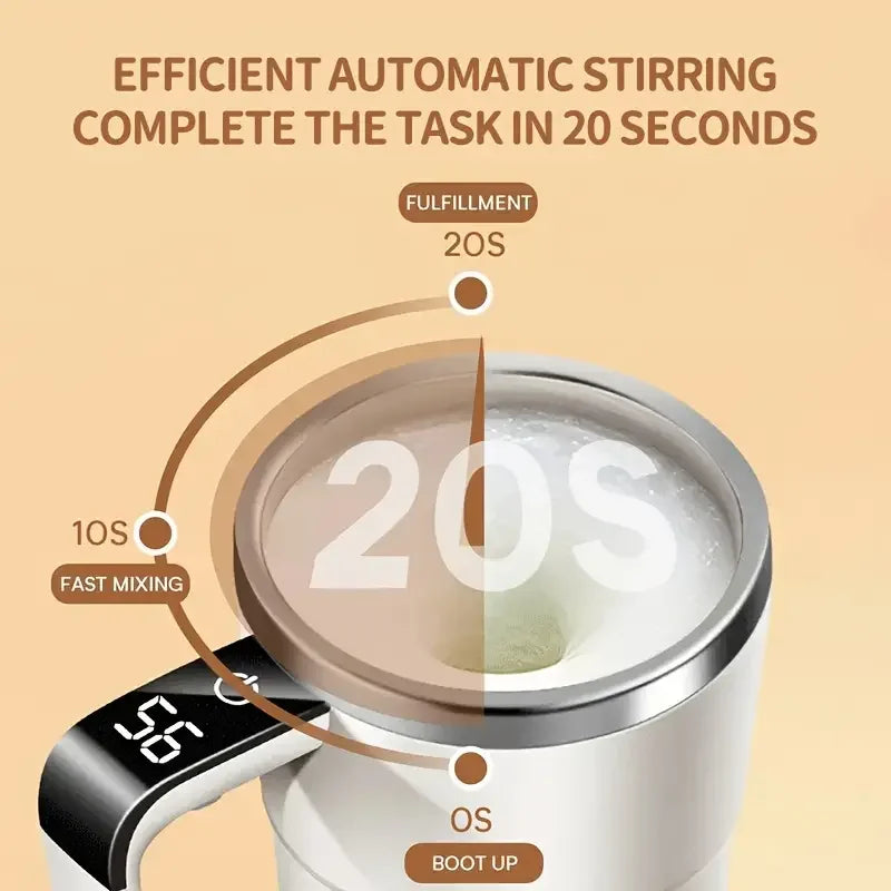 Smart Temperature Control Stirring Coffee Cup | Electronic Display | USB Charging | Magnetic Stirring Water Cup