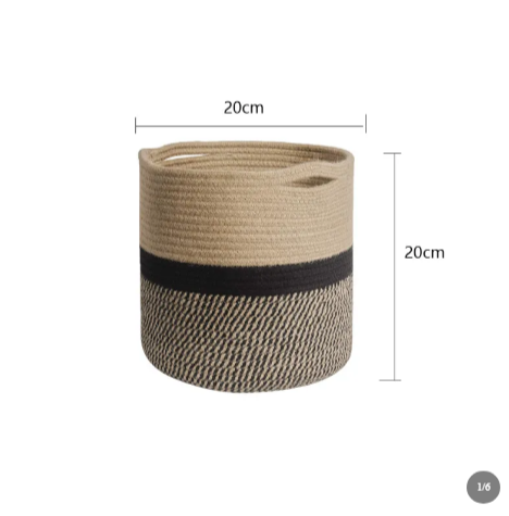 Handmade Round Flower Storage Basket