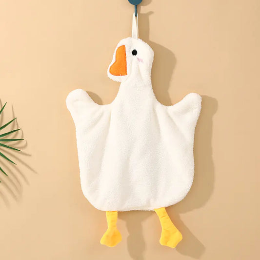 Thick Coral Fleece Double-Sided Kids' Goose Towel