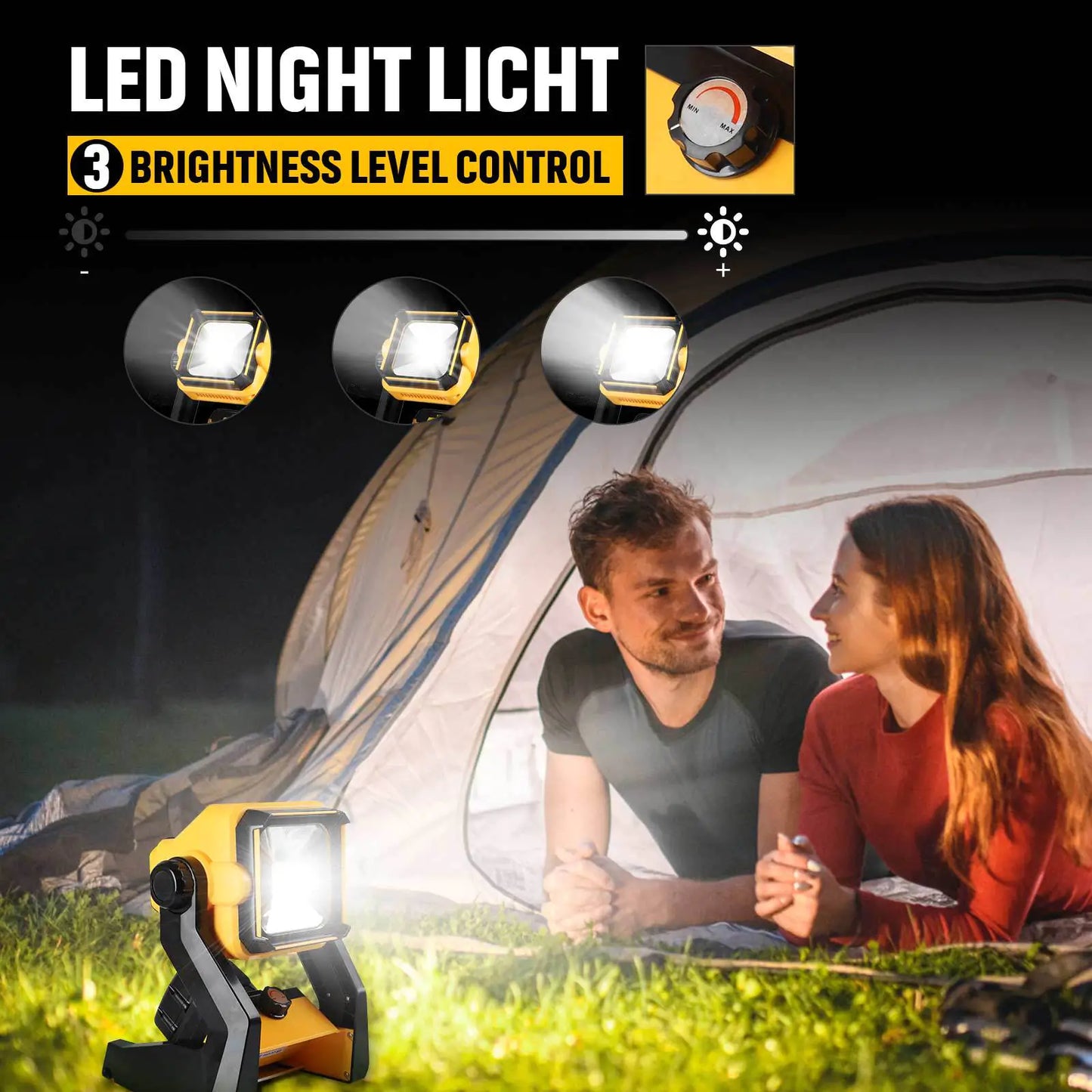 Adjustable Brightness Outdoor Emergency Light for Tools